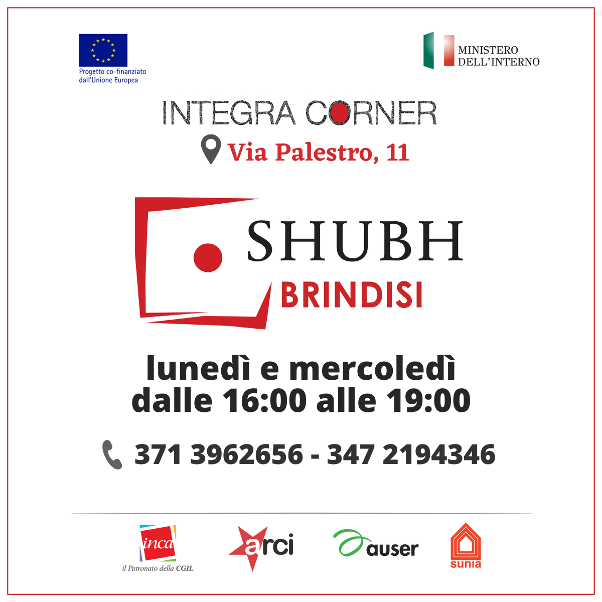 Progetto SHUBH – Integra Corner